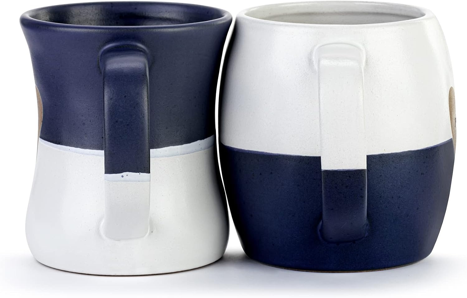 image:imageDEMDACO Yours Mine Indigo Blue Hugging 16 and 24 ounce Ceramic Coffee Cup Mug Set of 2