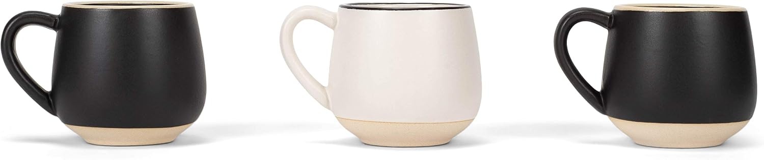 image:imageLove Black and White 4 x 3 Stoneware Coffee Pod Mug Ornaments Set of 3