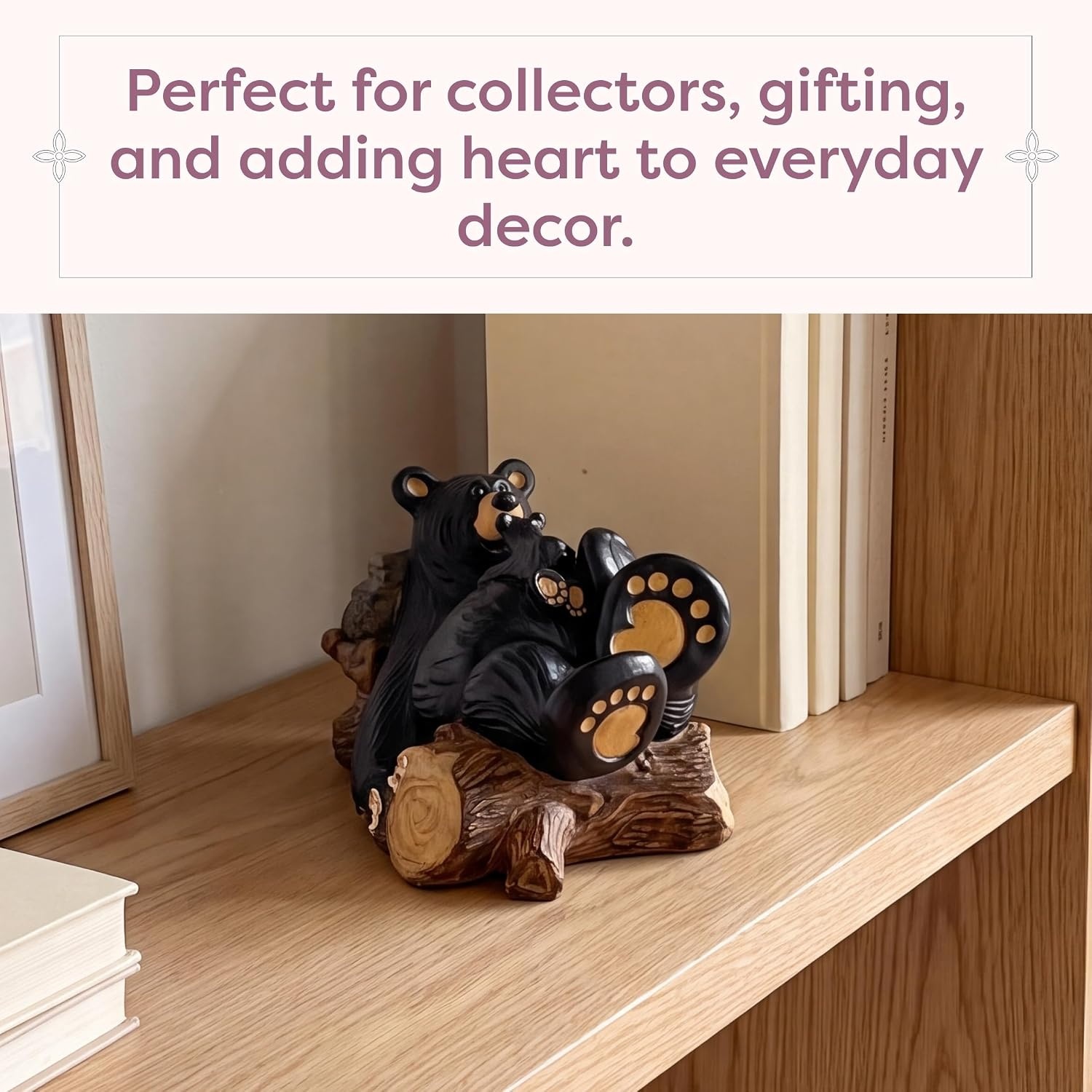 image:imageDEMDACO Bearfoots by Jeff Fleming Mama Bear amp Cubby Resin Figure Black