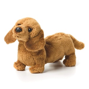 DEMDACO Light Brown Dachshund Children’s Plush Beanbag Stuffed Animal Toy