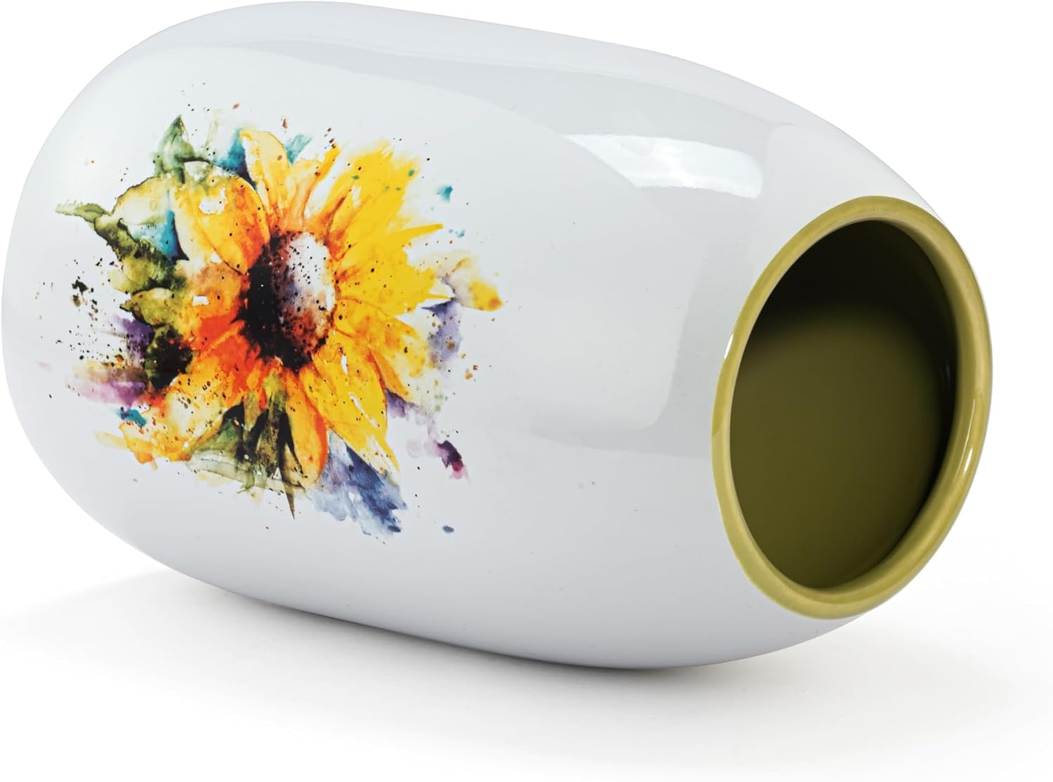 image:imageDEMDACO Dean Crouser Vibrant Watercolor Yellow Sunflower Flower VaseSunflower Color Vase